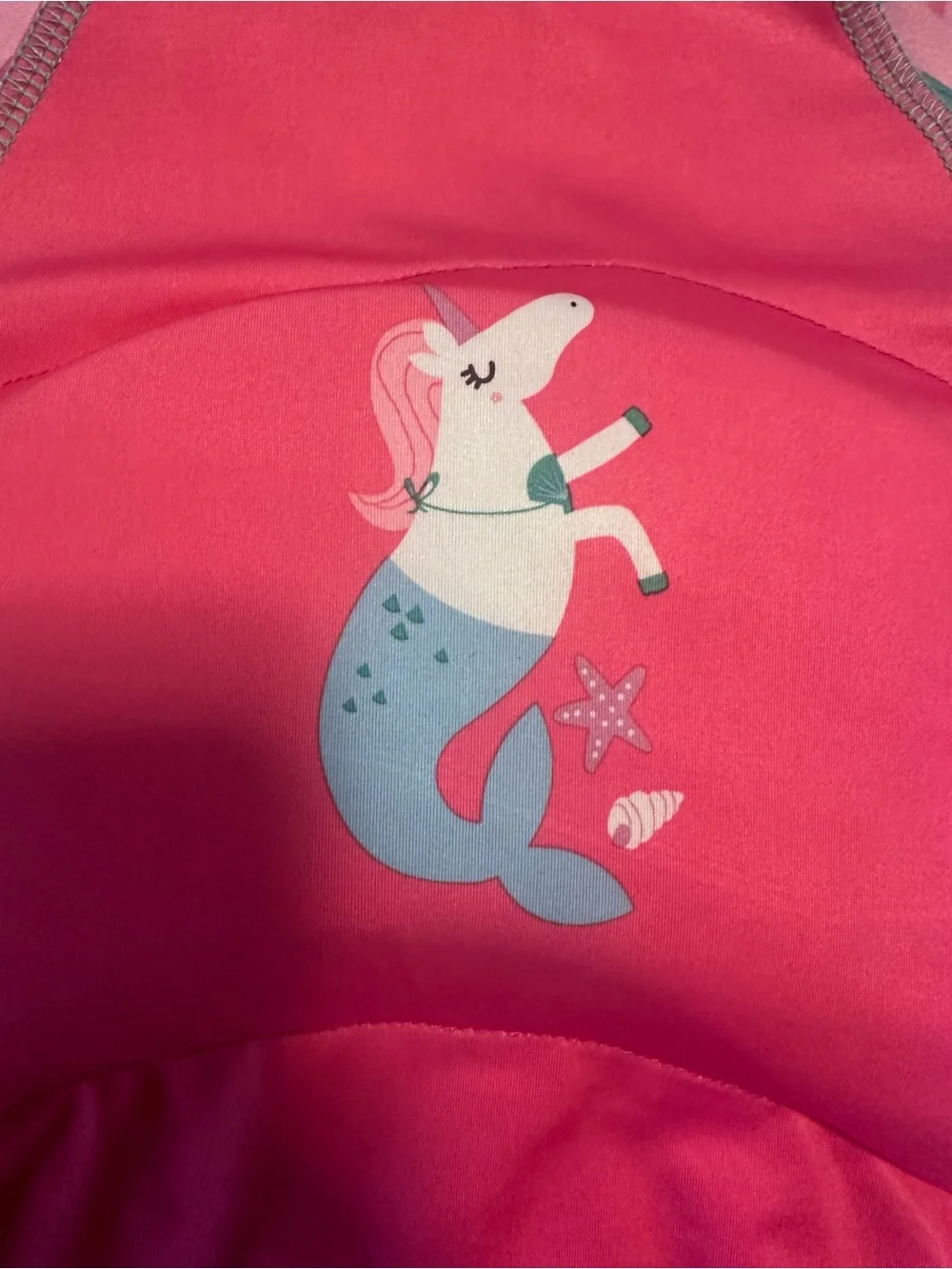 SwimWays Girls' Pink Mermaid Rashguard Float Top